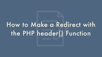 PHP Redirect